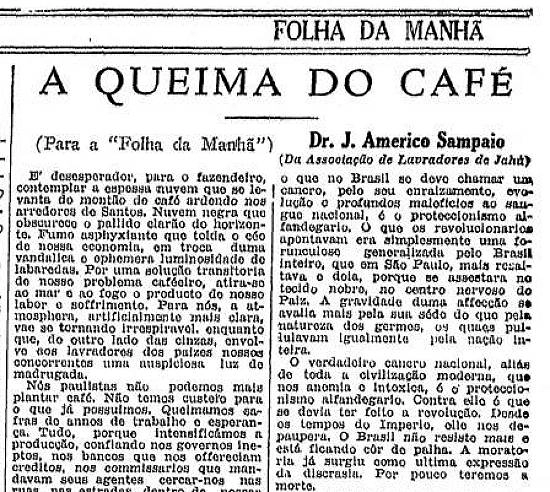 A queima do café